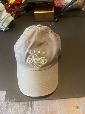 Life is good ride in gray adjustable baseball cap